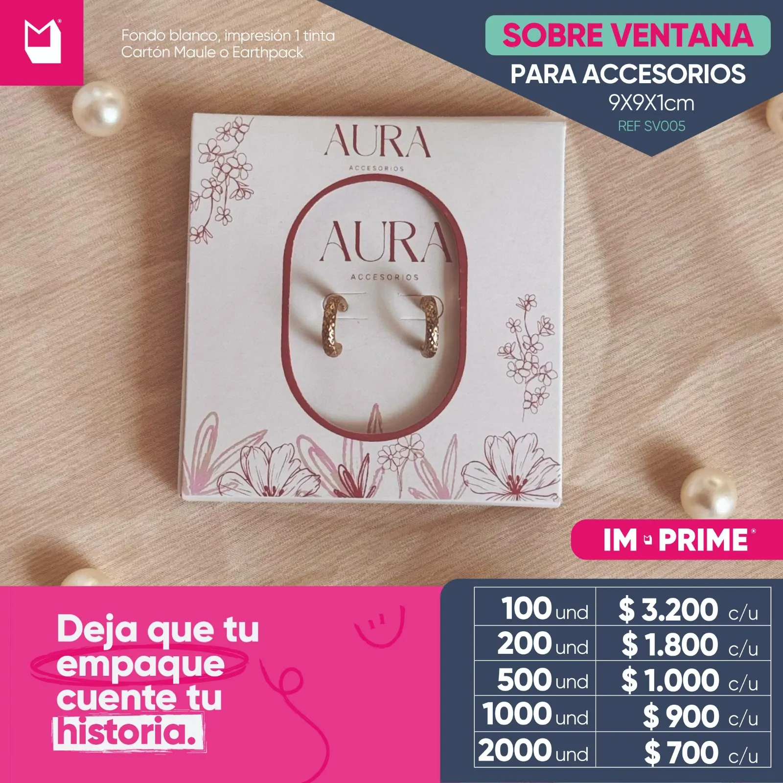 Sobre Ventana Para Accesorios 9x9x1cm